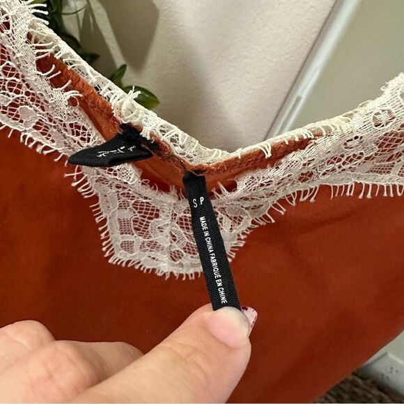 Urban outfitters out from under orange and white lace slip dress - Picture 12 of 13